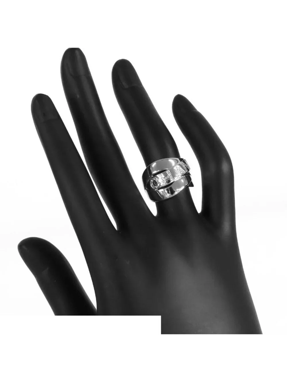 Chanel Boldic Ring White Gold 18K Diamond 51